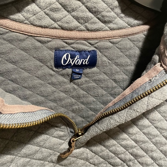 Oxford Women’s Grey/Blue Quilted Quarter Zip - Picture 2 of 4